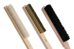 Glasgow Nylon Cleaning Brush Medium Bristles with Wood Handle- German Made | Esslinger